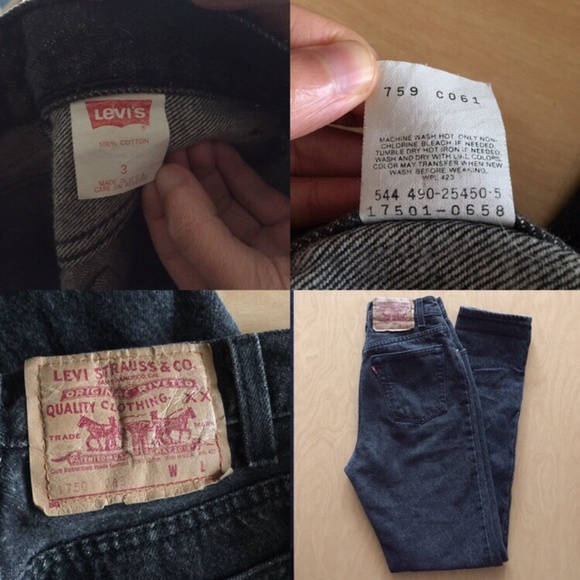RARE BLACK VINTAGE LEVIS 501 - Picture 4 of 4